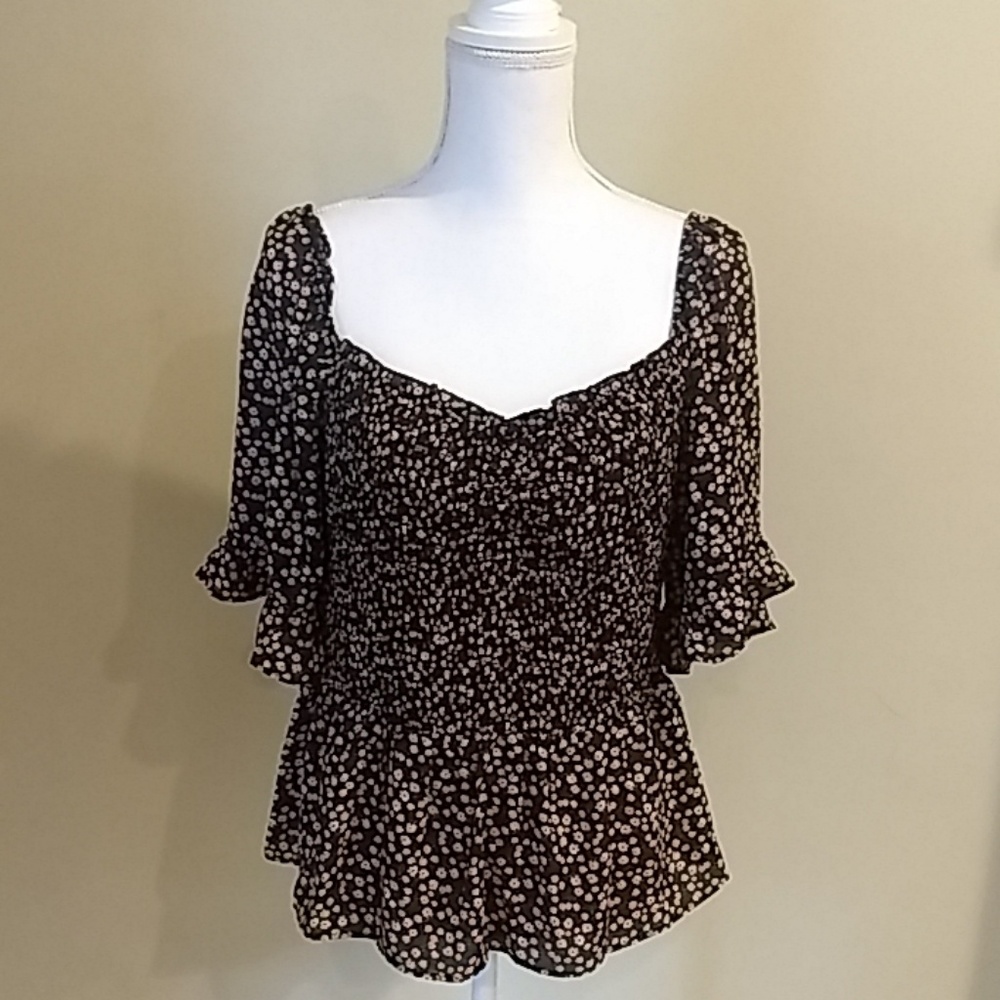 Floral blouse, size large